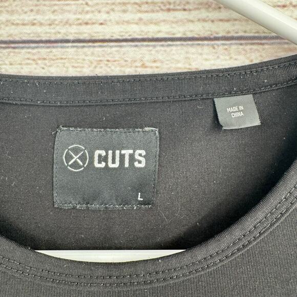 Cuts Clothing AO Curve-Hem Tee Mens Large Black Signature Fit PYCA Pro - Picture 6 of 11